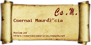 Csernai Maurícia névjegykártya